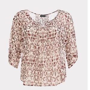 Torrid chiffon blouse